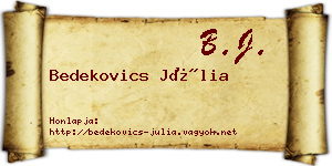 Bedekovics Júlia névjegykártya