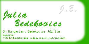 julia bedekovics business card